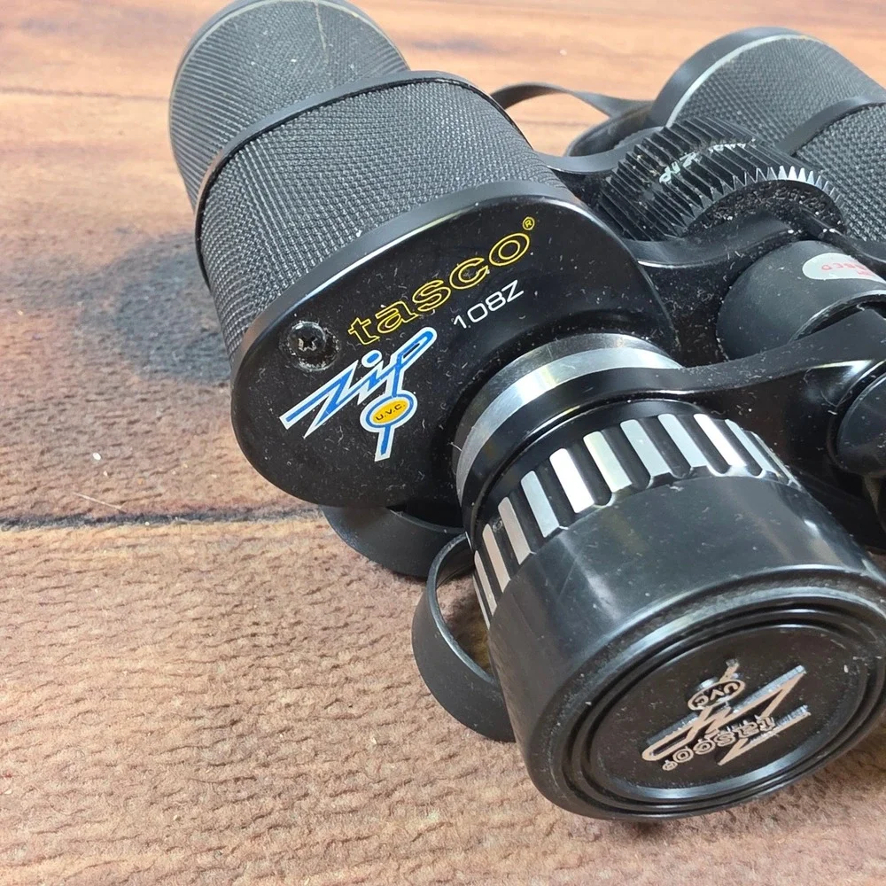 Tasco Zip 108Z Zoom Binoculars Adult OS Black Good 8x-20x50mm Case Caps